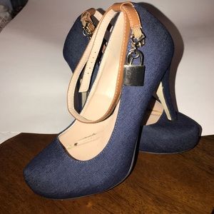 Justfab denim high heels